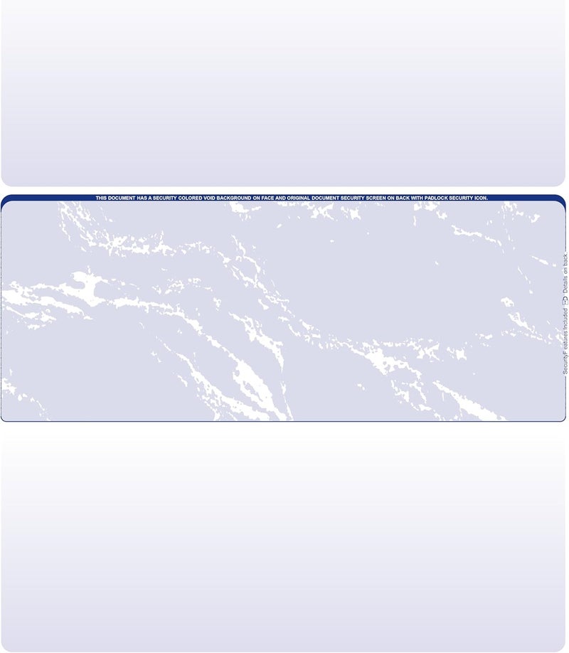 CAROUSELCHECKS 500 Blank Laser/Computer Checks Middle Style (Blue Marble) - Image 1